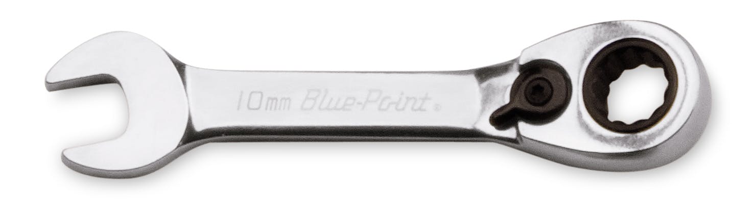 10 mm 12-Point Metric 15° Offset Short Ratcheting Combination Wrench (Blue-Point®) | BOERMS10 10 mm 12-Point Metric 15° Offset Short Ratcheting Combination Wrench (Blue-Point®) | BOERMS10